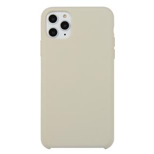 For iPhone 11 Pro Max Solid Color Solid Silicone  Shockproof Case(Rock Ash)