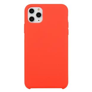 For iPhone 11 Pro Max Solid Color Solid Silicone  Shockproof Case(Red)