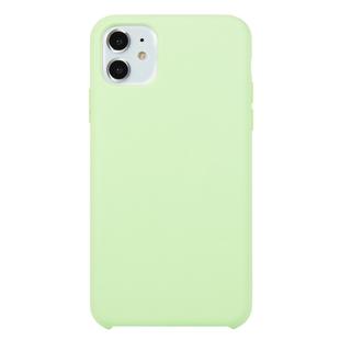 For iPhone 11 Solid Color Solid Silicone  Shockproof Case(Mint Green)