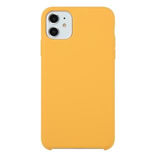 For iPhone 11 Solid Color Solid Silicone  Shockproof Case(Gold)