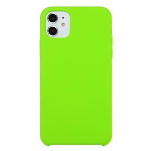 For iPhone 11 Solid Color Solid Silicone  Shockproof Case(Dark Green)