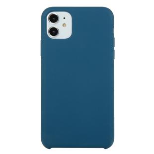 For iPhone 11 Solid Color Solid Silicone  Shockproof Case (Deep Sea Green)