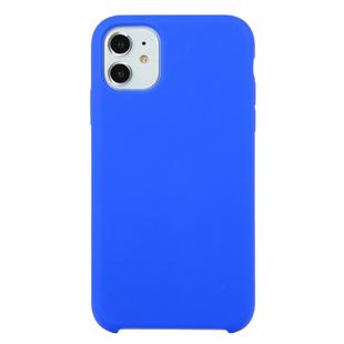 For iPhone 11 Solid Color Solid Silicone  Shockproof Case (Deep Sapphire)