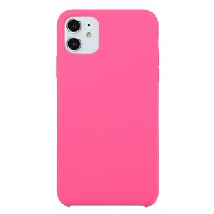 For iPhone 11 Solid Color Solid Silicone  Shockproof Case (Dragon Fruit)