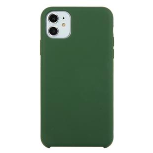 For iPhone 11 Solid Color Solid Silicone  Shockproof Case (Forest Green)