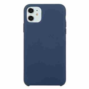For iPhone 11 Solid Color Solid Silicone  Shockproof Case(Midnight Blue)