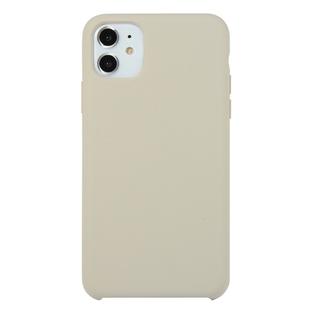 For iPhone 11 Solid Color Solid Silicone  Shockproof Case(Rock Ash)