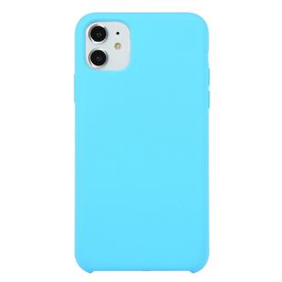 For iPhone 11 Solid Color Solid Silicone  Shockproof Case(Sky Blue)