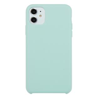 For iPhone 11 Solid Color Solid Silicone  Shockproof Case(Emerald Green)