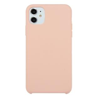 For iPhone 11 Solid Color Solid Silicone  Shockproof Case(Sand Powder)