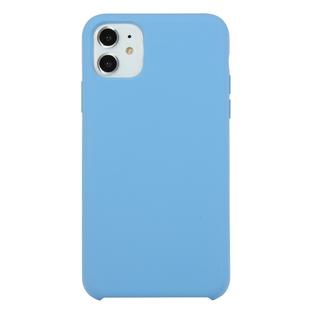 For iPhone 11 Solid Color Solid Silicone  Shockproof Case(Azure)