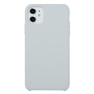 For iPhone 11 Solid Color Solid Silicone  Shockproof Case(Blue Gray)