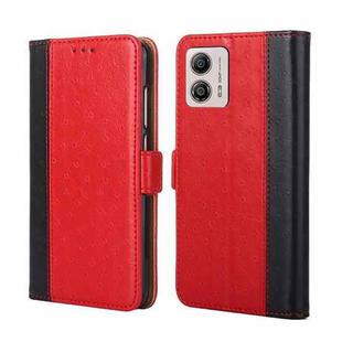 For Motorola Moto G53 5G/G13 4G/G23 4G Ostrich Texture Flip Leather Phone Case(Red)