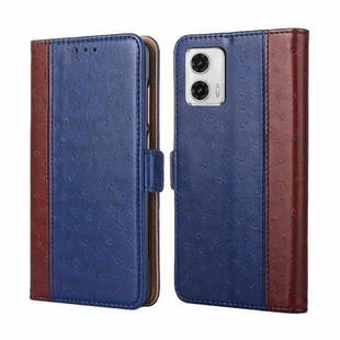 For Motorola Moto G73 5G Ostrich Texture Flip Leather Phone Case(Blue)