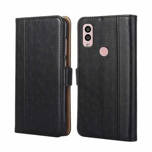 For Kyocera Android One S10 Ostrich Texture Flip Leather Phone Case(Black)