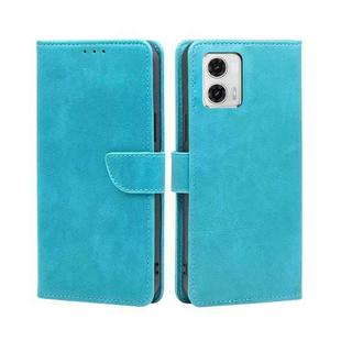 For Motorola Moto G73 5G Calf Texture Buckle Flip Leather Phone Case(Light Blue)