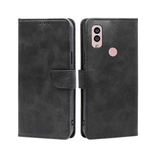 For Kyocera Android One S10 Calf Texture Buckle Flip Leather Phone Case(Black)