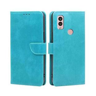 For Kyocera Android One S10 Calf Texture Buckle Flip Leather Phone Case(Light Blue)