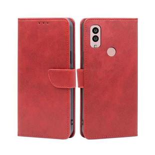 For Kyocera Android One S10 Calf Texture Buckle Flip Leather Phone Case(Red)