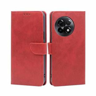 For OnePlus Ace 2/11R Calf Texture Buckle Flip Leather Phone Case(Red)