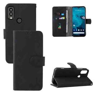 For Kyocera Android One S10 Skin Feel Magnetic Flip Leather Phone Case(Black)