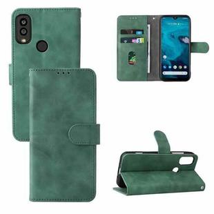 For Kyocera Android One S10 Skin Feel Magnetic Flip Leather Phone Case(Green)