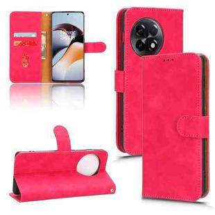 For OnePlus 11R 5G / Ace 2 5G Skin Feel Magnetic Flip Leather Phone Case(Rose Red)