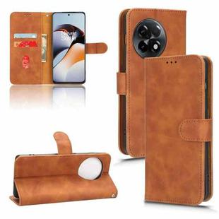 For OnePlus 11R 5G / Ace 2 5G Skin Feel Magnetic Flip Leather Phone Case(Brown)