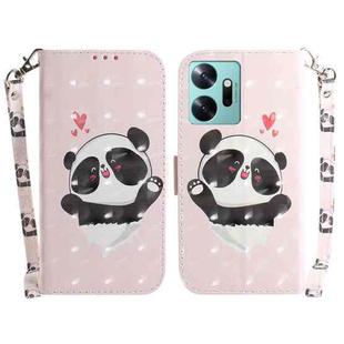 For Infinix Zero 20 / X6821 3D Colored Horizontal Flip Leather Phone Case(Heart Panda)