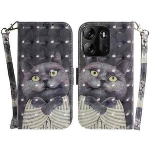 For Tecno Spark Go 2023 / Pop 7 Pro 3D Colored Horizontal Flip Leather Phone Case(Hug Cat)