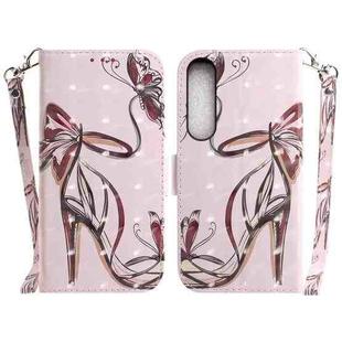 For Sony Xperia 1 IV 2023 3D Colored Horizontal Flip Leather Phone Case(Butterfly High-heeled)