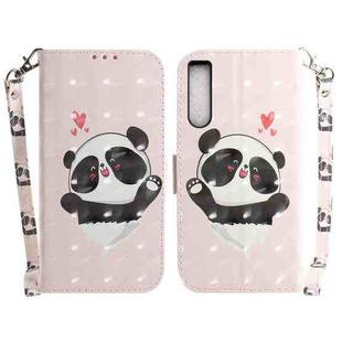 For Sony Xperia 10 IV 2023 3D Colored Horizontal Flip Leather Phone Case(Heart Panda)