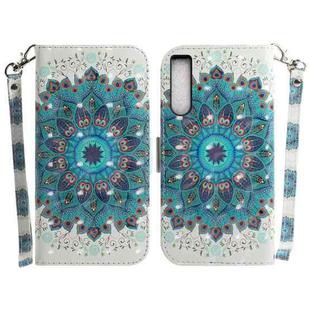 For Sony Xperia 10 IV 2023 3D Colored Horizontal Flip Leather Phone Case(Peacock Wreath)