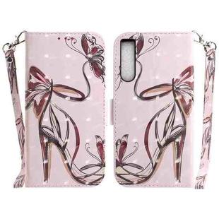 For Sony Xperia 10 IV 2023 3D Colored Horizontal Flip Leather Phone Case(Butterfly High-heeled)