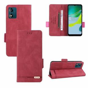 For Motorola Moto E13 4G Magnetic Clasp Flip Leather Phone Case(Red)