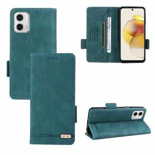 For Motorola Moto G73 Magnetic Clasp Flip Leather Phone Case(Green)