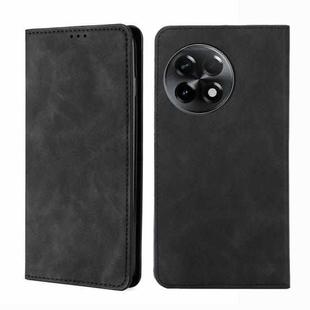For OnePlus Ace 2/11R Skin Feel Magnetic Horizontal Flip Leather Phone Case(Black)