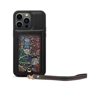 For iPhone 13 Pro Max ESEBLE Star Series Lanyard Holder Card Slot Phone Case(Black)