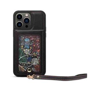 For iPhone 13 Pro ESEBLE Star Series Lanyard Holder Card Slot Phone Case(Black)