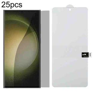 For Samsung Galaxy S23 Ultra 5G 25pcs Full Cover Anti-spy Screen Protector Explosion-proof Hydrogel Film Support Unlocking