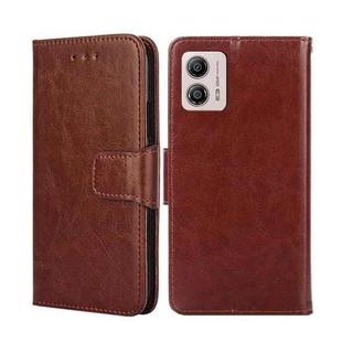 For Motorola Moto G53 5G/G13 4G/G23 4G Crystal Texture Leather Phone Case(Brown)