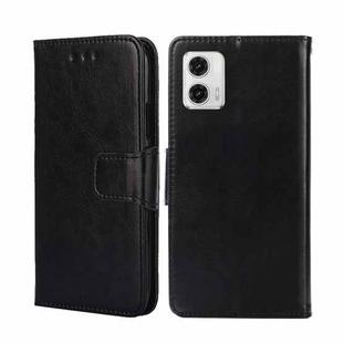 For Motorola Moto G73 5G Crystal Texture Leather Phone Case(Black)