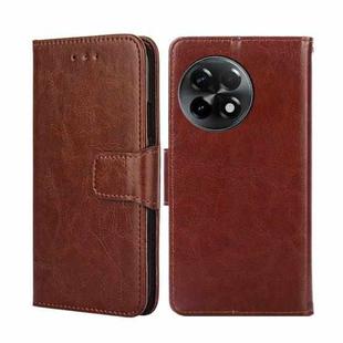 For OnePlus Ace 2/11R Crystal Texture Leather Phone Case(Brown)