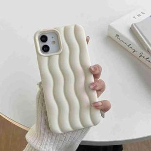 For iPhone 13 Pro Skin Feel 3D Water Wave Texture Phone Case(White)