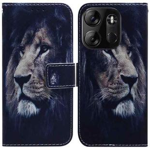 For Tecno Spark Go 2023 / Pop 7 Pro Coloured Drawing Flip Leather Phone Case(Lion)