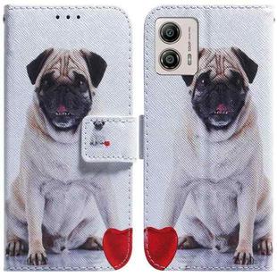 For Motorola Moto G13 / G23 / G53 Coloured Drawing Flip Leather Phone Case(Pug)