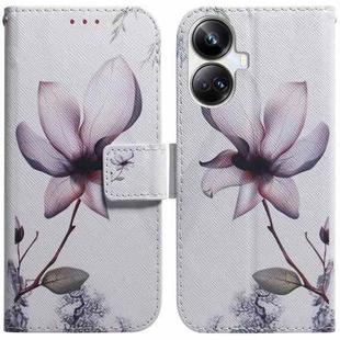 For Realme 10 Pro+ Coloured Drawing Flip Leather Phone Case(Magnolia)