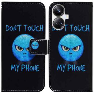 For Realme 10 Pro+ Coloured Drawing Flip Leather Phone Case(Anger)