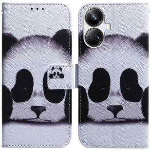 For Realme 10 Pro+ Coloured Drawing Flip Leather Phone Case(Panda)