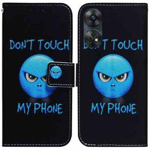 For OPPO Reno8 T 4G Coloured Drawing Flip Leather Phone Case(Anger)